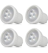 Edearkar MR11 GU10 LED Light Bulbs (4 Pack) 3W LED Spotlight 30W Halogen Bulbs Equivalent 6000K D...