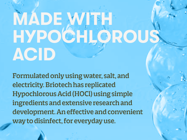 Made with Hypochlorous Acid