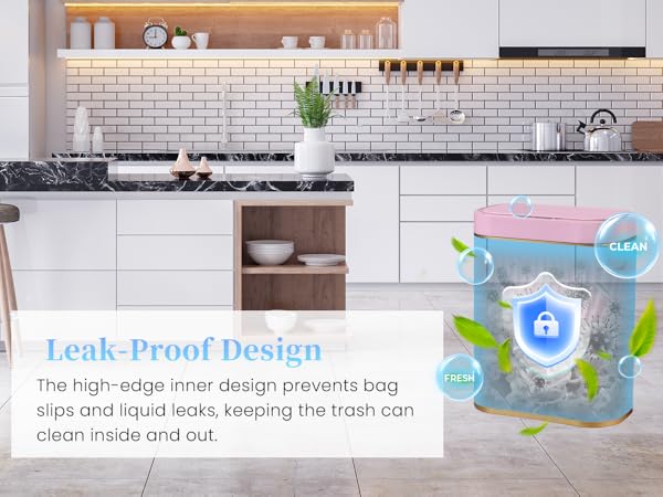 Pink Bathroom Trash can with Automatic Touchless Lid