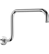 KAPHOME 13 Inch S shaped Shower Arm,Stainless Steel Wall-Mounted High Rise Shower Head Extension ...