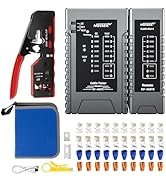 NOYAFA Rechargeable Network Cable Tester, RJ45 Crimp Tool, RJ11 RJ45 Cat5 Cat6 Straight-Through C...
