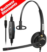 Arama Cell Phone Headset with Microphone Noise Cancelling, 3.5mm Wired Headset for iPhone Samsung...