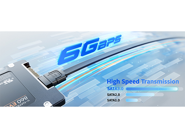 SATA III (6 Gbit/s) Straight Data Cable with Locking Latch for HDD/SSD/CD and DVD Drives