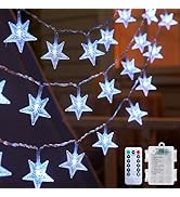 Brightown Star String Lights Battery Operated - 17 ft 50 LED Star Fairy String Lights with Remote...