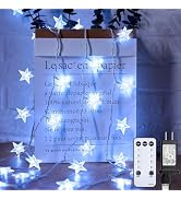 Star String Lights Plug in - 66 ft 200 LED Star Fairy String Lights with Remote and Timer, 8 Mode...