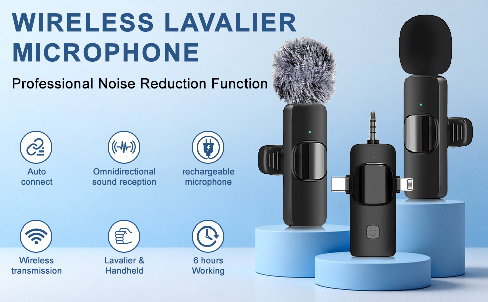 mini microphone Wireless Lavalier Lapel Microphone microphone for iphone mini mic
