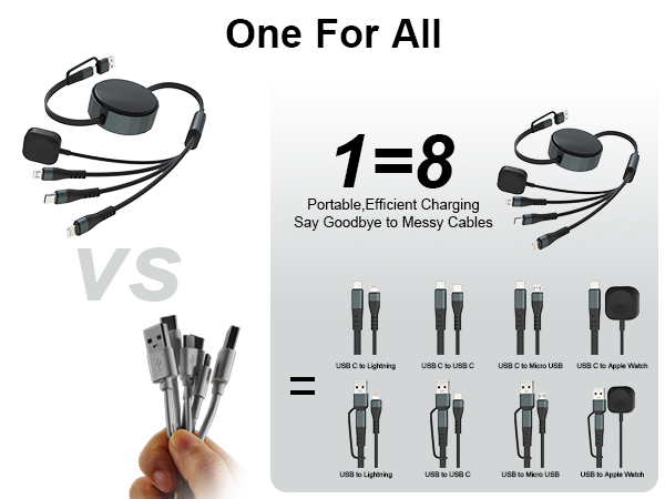 multi charging cable with apple watch