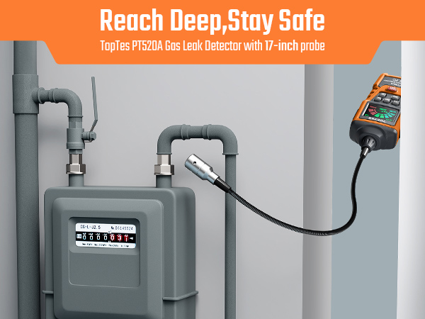 TOPTES PT520A Gas Leak Detector Natural Gas Detector