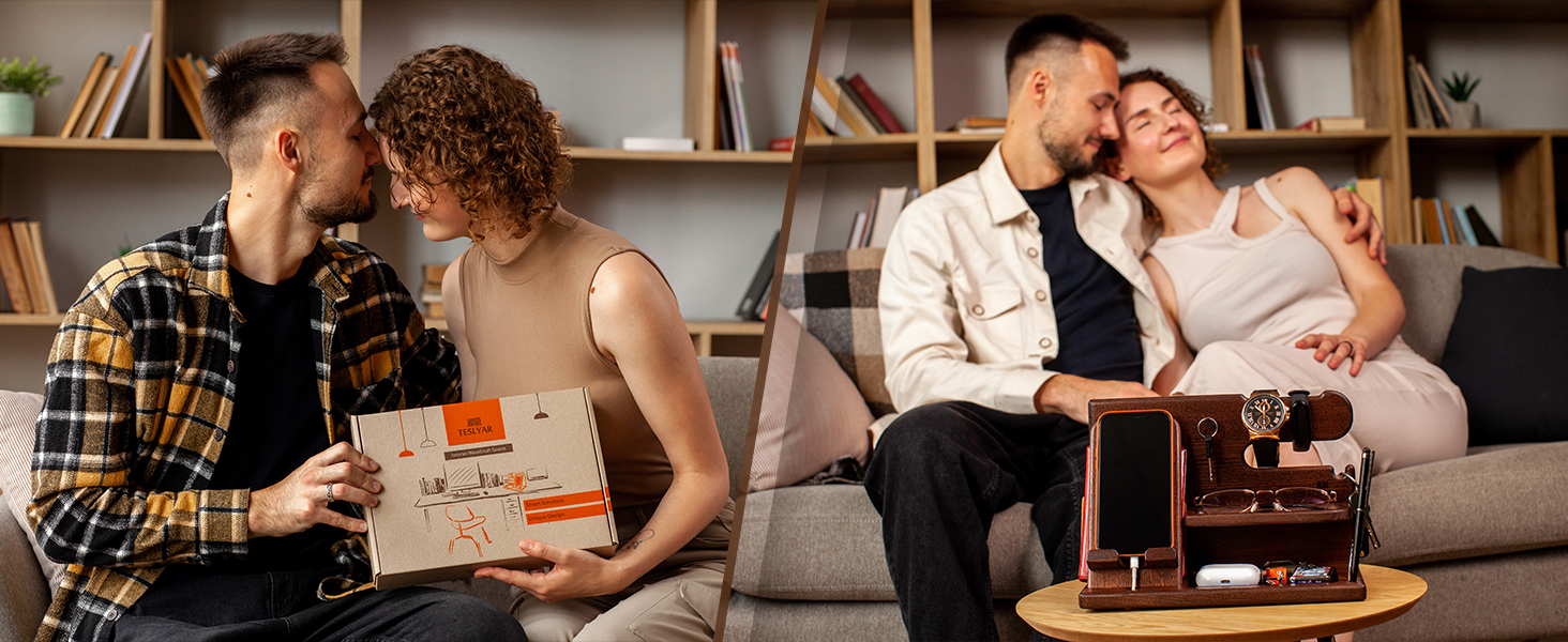 Christmas gift, Wooden desk organizer, Workspace essential, Office organization, Holiday present