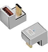 Duttek USB to USBC-C Adapter 10Gbps, 90 Degree USB C Male to USB Female OTG Converter 120W with L...