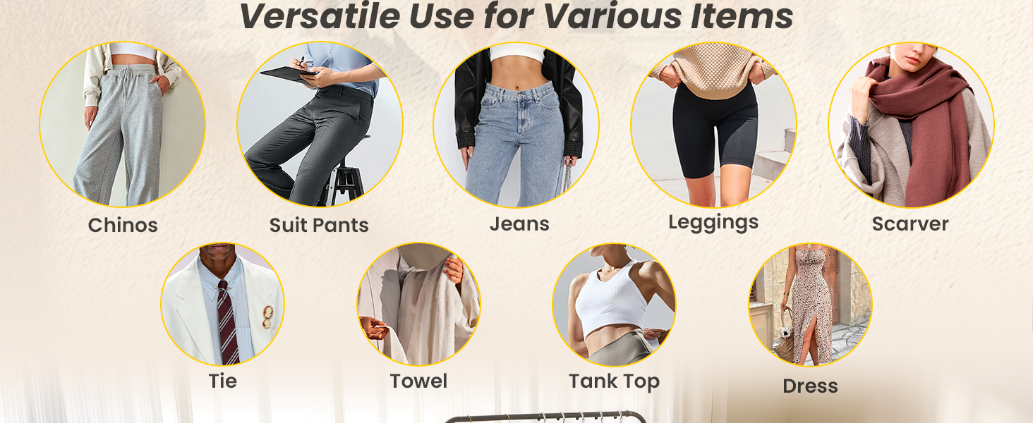 for jeans clothes hangers Black Open Ended for Closet Space Saving