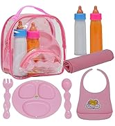 The New York Doll Collection Baby Doll Accessories, Doll Magic Bottles &amp; Doll Feeding Set in A Bag