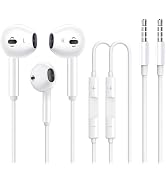 2 Pack Apple Earbuds [Apple MFi Certified] Headphones Earphones with 3.5mm Wired in Ear Headphone...
