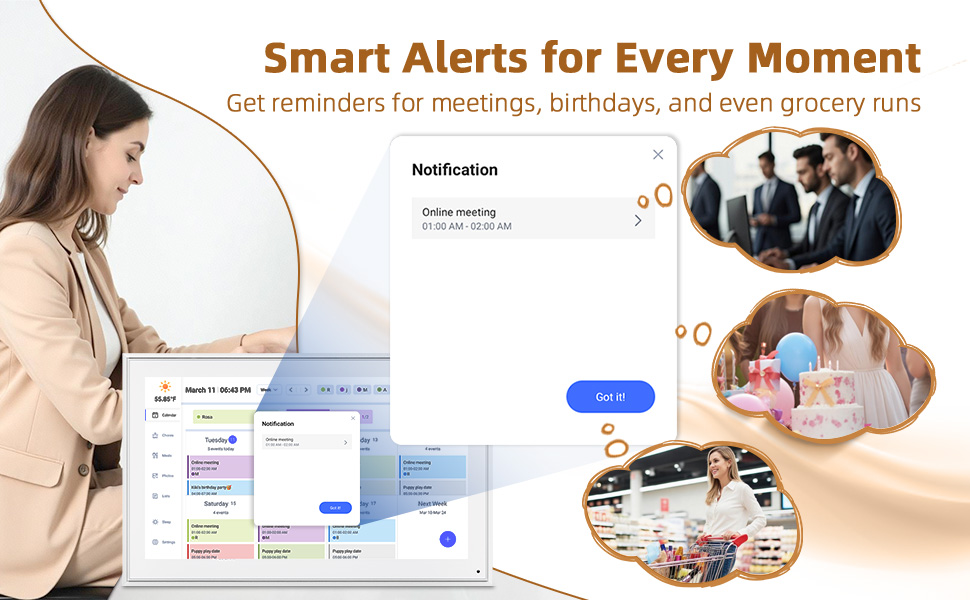 digital calendar 10 inch