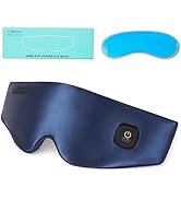LIZICH Cordless Heated Eye Mask Weighted,2-in-1 Warm Eye Compress Mask for Dry Eyes,Eyelid Hot Co...