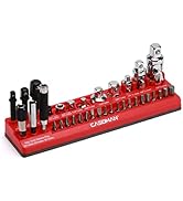 CASOMAN 35-Piece Magnetic Socket Accessory Holder, Magnetic Tool Organizer Tray, Holds Bits, Adap...