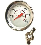 1.8 Inch Barbecue Grill Temperature Gauge Replacement for CharBroil Models Pit BBQ Thermometer Fa...