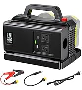 500W Pure Sine Wave Power Inverter for Ryobi 18V Battery, 18V DC to 120V AC Converter with USB-C/...