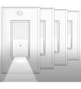 SOZULAMP Illuminated Light Switch-Esay to Install,No Neutral Wire,Single-Pole Decorator Paddle Ro...