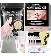 KOTAMU Nose Wax Kit Men, 150g Nose Hair Wax Kit with 95 Wax Accessories, 20-30 Uses, Painless &amp; E...