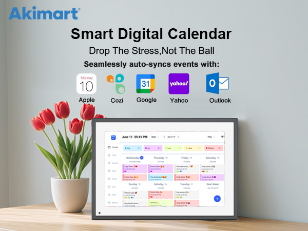 10.1 Inch Digital Calendar Digital Photo Frame Electronic Wall Calendar Chore Chart Wall Planner