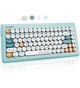 Bluetooth Keyboards for Computer,Retro Blue Wireless Keyboard for iPads,Portable Kawaii Mini Cute...
