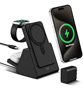Smtcsl 3-in-1 Wireless Charging Station: Portable 10000mAh Power Bank Charger Compatible for Phon...