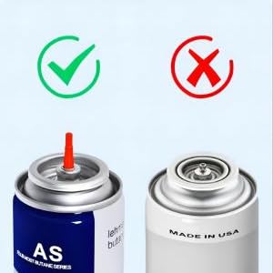 Butane can with long nozzle