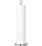 TACGEA Toilet Paper Holder Stand, Free-Standing Spare Rolls Storage Holder, with Reserve Function...