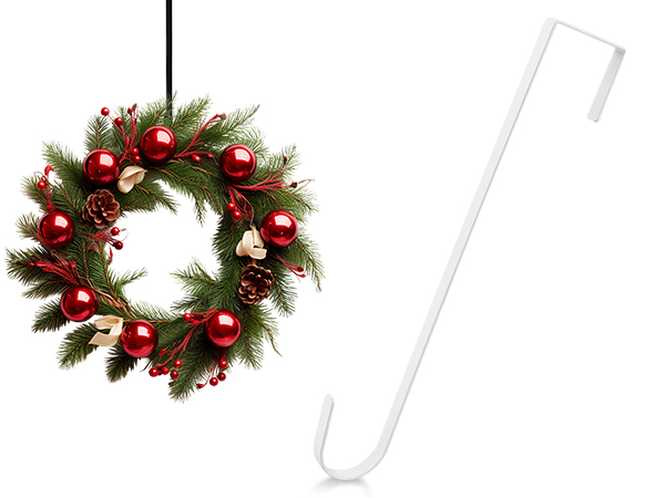 12 in Wreath Hanger White Wreath Hangers for Front Door Wreaths Hangers Hook Over The Door Hook