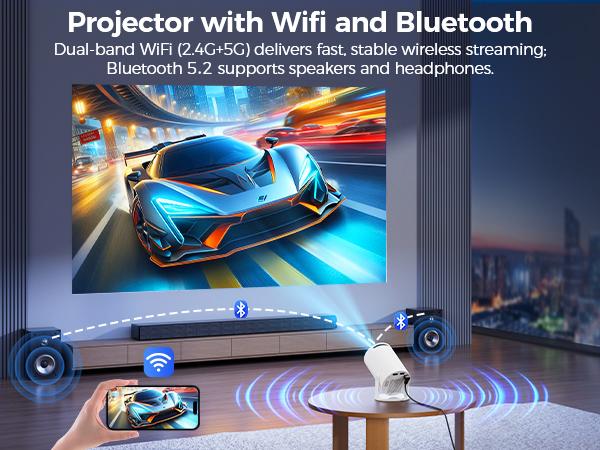 mini projector with wifi and bluetooth