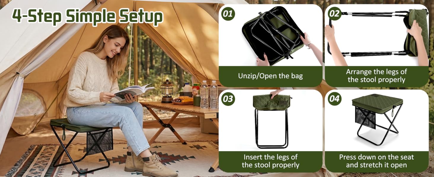 Foldable Backpack Stool