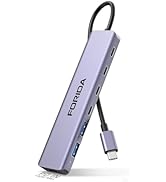 USB C Hub 10Gbps, 4-Port USB 3.2 Multiport Data Adapter for Laptop, 1 Type-C Pass-Through Chargin...