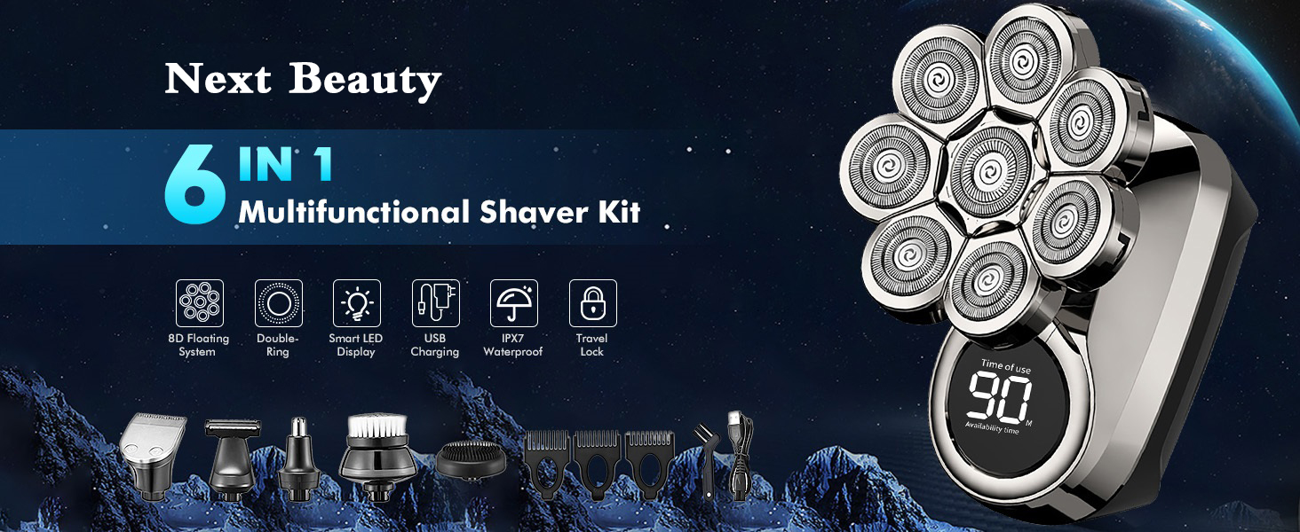 Upgraded 8D Head Shavers for Bald Men Bald Head Shaver