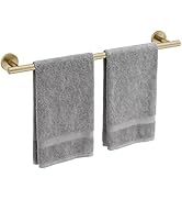 Bubxo Brushed Gold Towel Bar, 24 Inch Bathroom Towel Rack (Total Length 26-Inch), Towel Holder Wa...