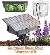 RAINPOINT Compact Solar Drip Irrigation System Outdoor &amp;amp; Indoor, Automatic Plant Waterer Device