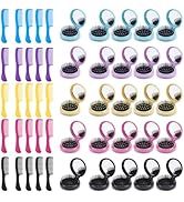 Travel Mini Hair Brush Set, Individually Wrapped Foldable Hairbrush with Mirror, Massage Cushion ...