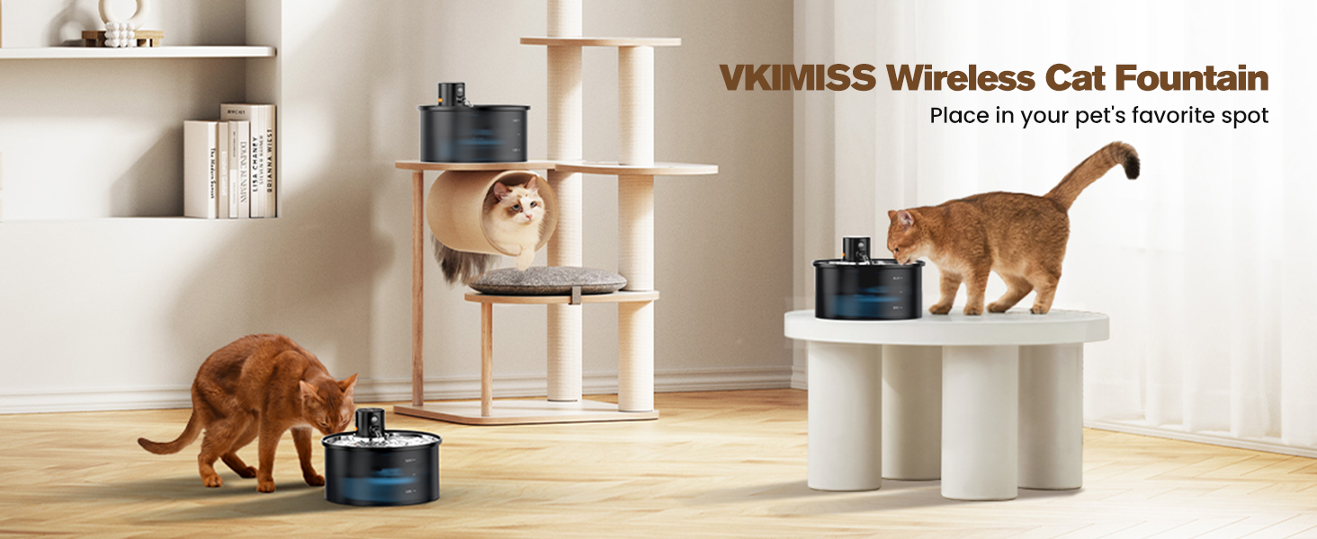 animal water fountain wireless automatic cat water fountain wireless