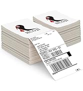 HUOJI Direct Thermal Shipping Labels, 4x6 inches, 500 Sheets Label per Stack Fanfold, Perforated ...
