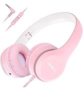 RORSOU K5 Kids Headphones with Microphone for shchool, Volume Limiter 85/94dB, Foldable Stereo Ta...