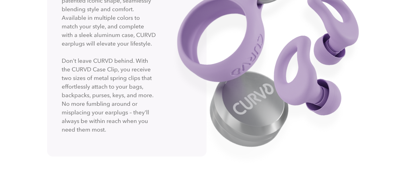 CURVD Everyday Earplug Bundle Purple Soften the Sound