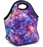 FlowFly Neoprene kids Lunch box Insulated Soft Bag Mini Cooler Thermal Meal Tote Kit for Boys, Gi...