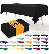 Smiry Disposable Table Cloth - 6 Pack, 54 x 108 Inch Table Cloths for Parties, Decorative Tablecl...