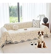 Yajue Sherpa Fleece Couch Cover for 2 Cushion Sofa, Beige, 71
