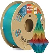 OVERTURE Matte PLA Rainbow Filament 1.75mm, 1kg Cardboard Spool (2.2lbs), Dimensional Accuracy +/...