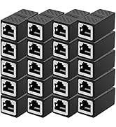 Dingsun RJ45 Coupler 20 Pack in-Line Coupler Female to Female Ethernet Coupler for Cat7/ Cat6/ Ca...