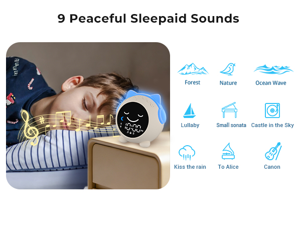 kids alarm clock hatch ok to wake bedroom room toddler children cute night light boy girl sleep 