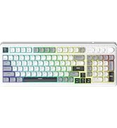 AULA 99 Wireless Keyboard, Custom Computer Keyboard, Tri-Mode Bluetooth 5.0/2.4GHz/USB-C Cute Cre...