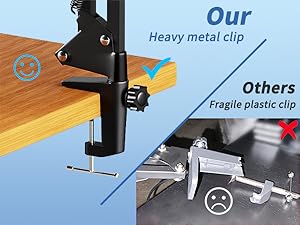 heavy metal clip led magnifying lamp magnifying glass with stand magnifying lamp with light