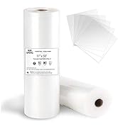 Wevac Vacuum Sealer Bags 11x50 Rolls 2 pack for Food Saver, Seal a Meal, Weston. Commercial Grade...